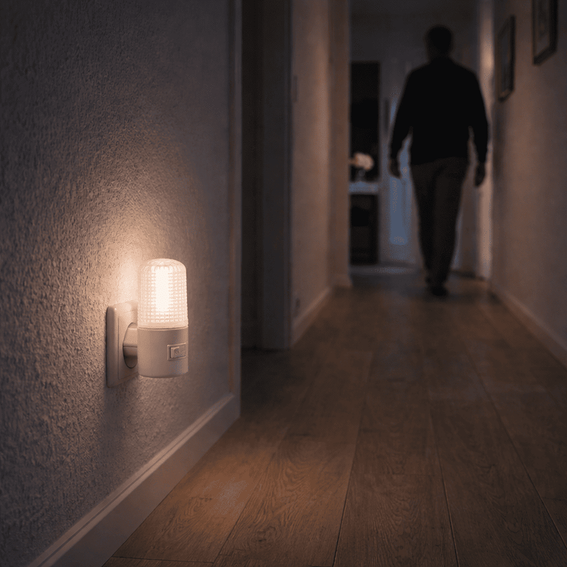 Luminária Noturna LED com Luz Suave Bivolt | Loja Pronto Idoso