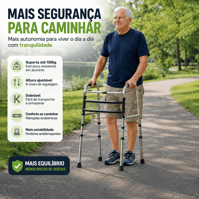 Andador Articulado em Alumínio Dobrável | Loja Pronto Idoso