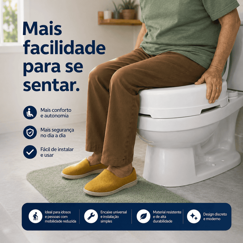 Assento Sanitário Elevado 7,5cm e 13cm | Loja Pronto Idoso