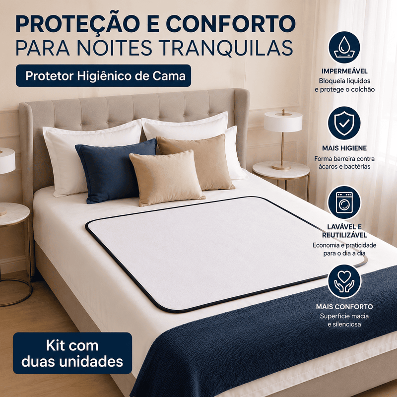Kit 2 Protetores de Cama Laváveis | Loja Pronto Idoso